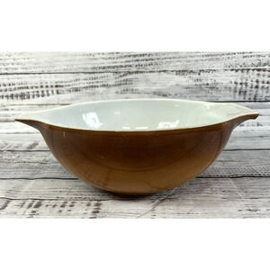 Vintage Pyrex Old Orchard Fruit Brown Ombre 4 Quart Cinderella Nesting Bowl #444